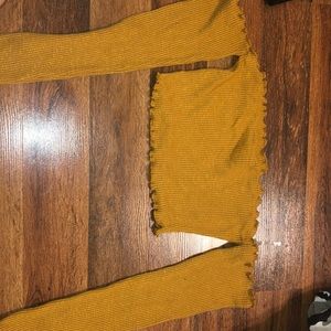 Fashion Nova Mustard off shoulder top
